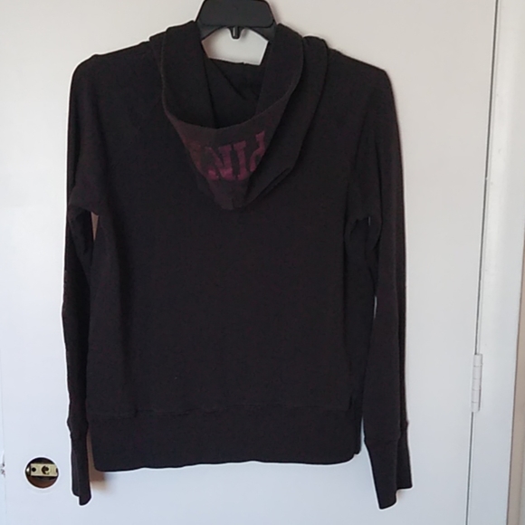 PINK Army Strong Black Sequin Hoodie - Picture 6 of 7